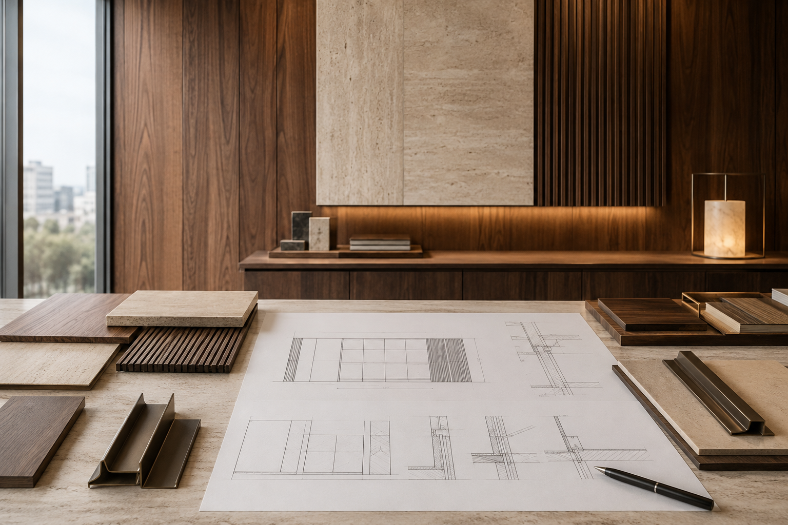 Production drawings used to coordinate wall panels