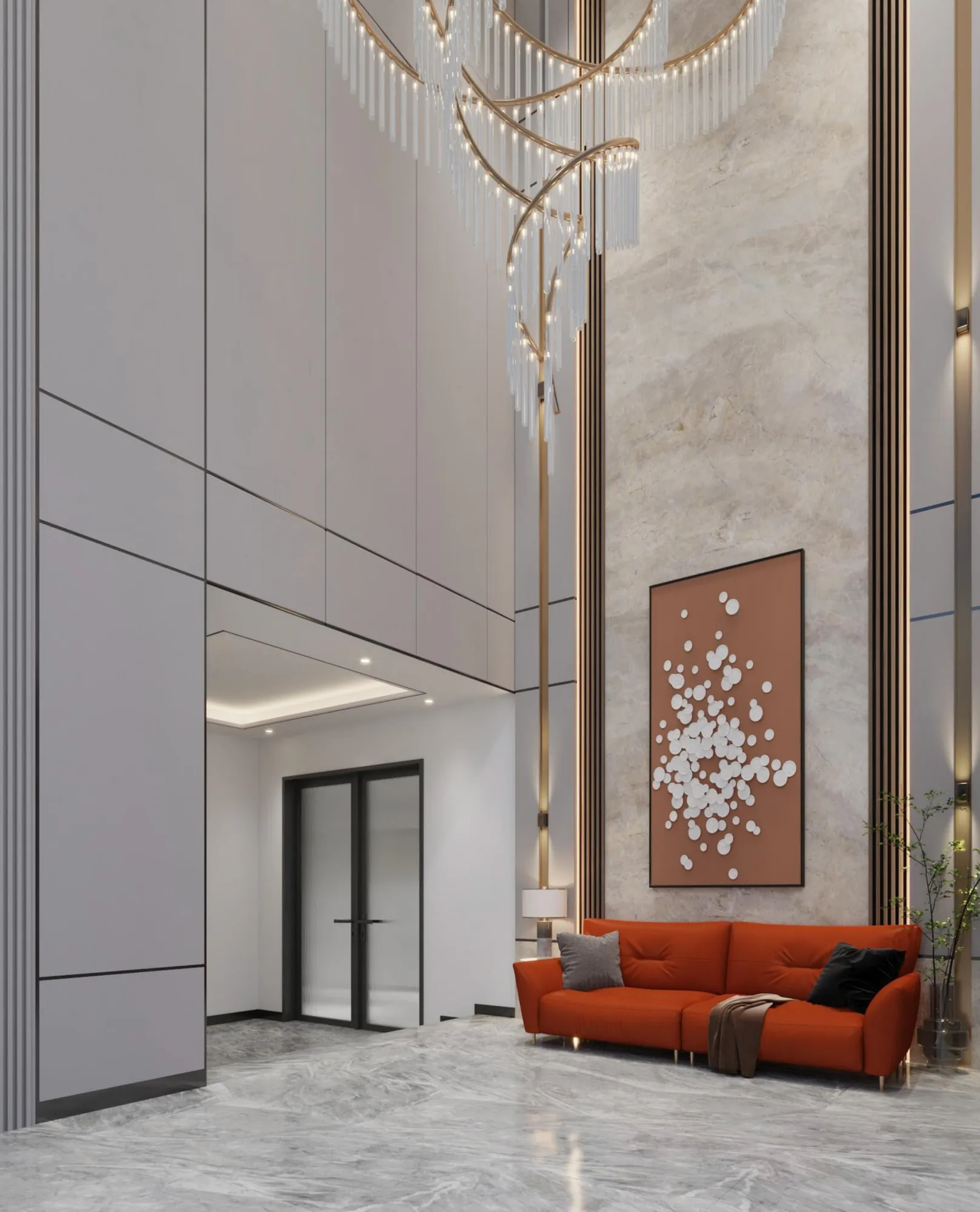 Foyer with full-height fitted storage